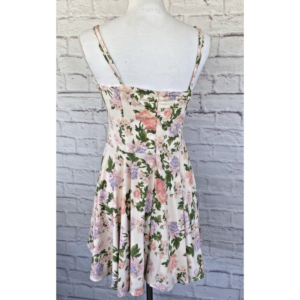 ZARA NWT Women's Floral Short Flare Dress Size Medium Adjustable - Picture 5 of 16